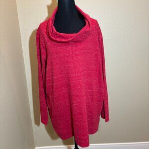 J.Jill Red Sweater Cowl Neck XL